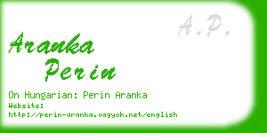 aranka perin business card